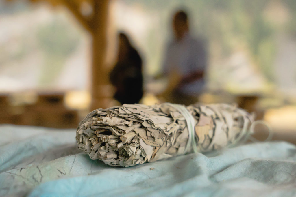 Smudging Ceremony closeup